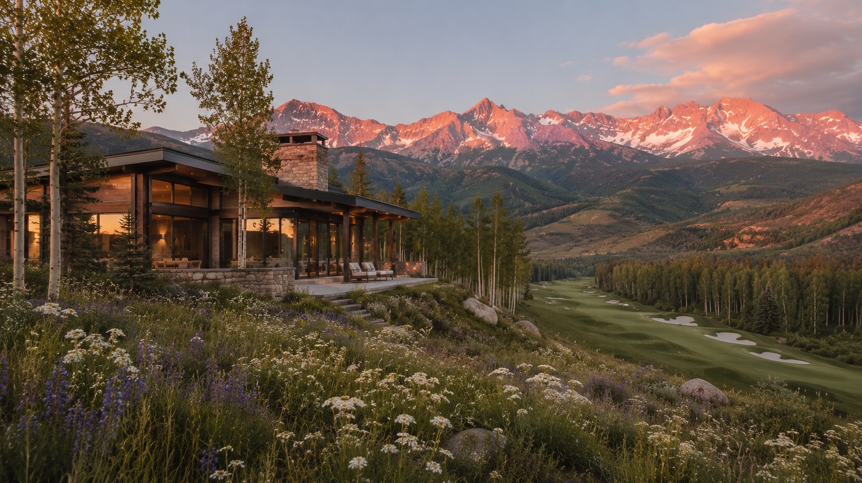 Mountain-modern estate with Pyramid Peak views in Aspen, Colorado