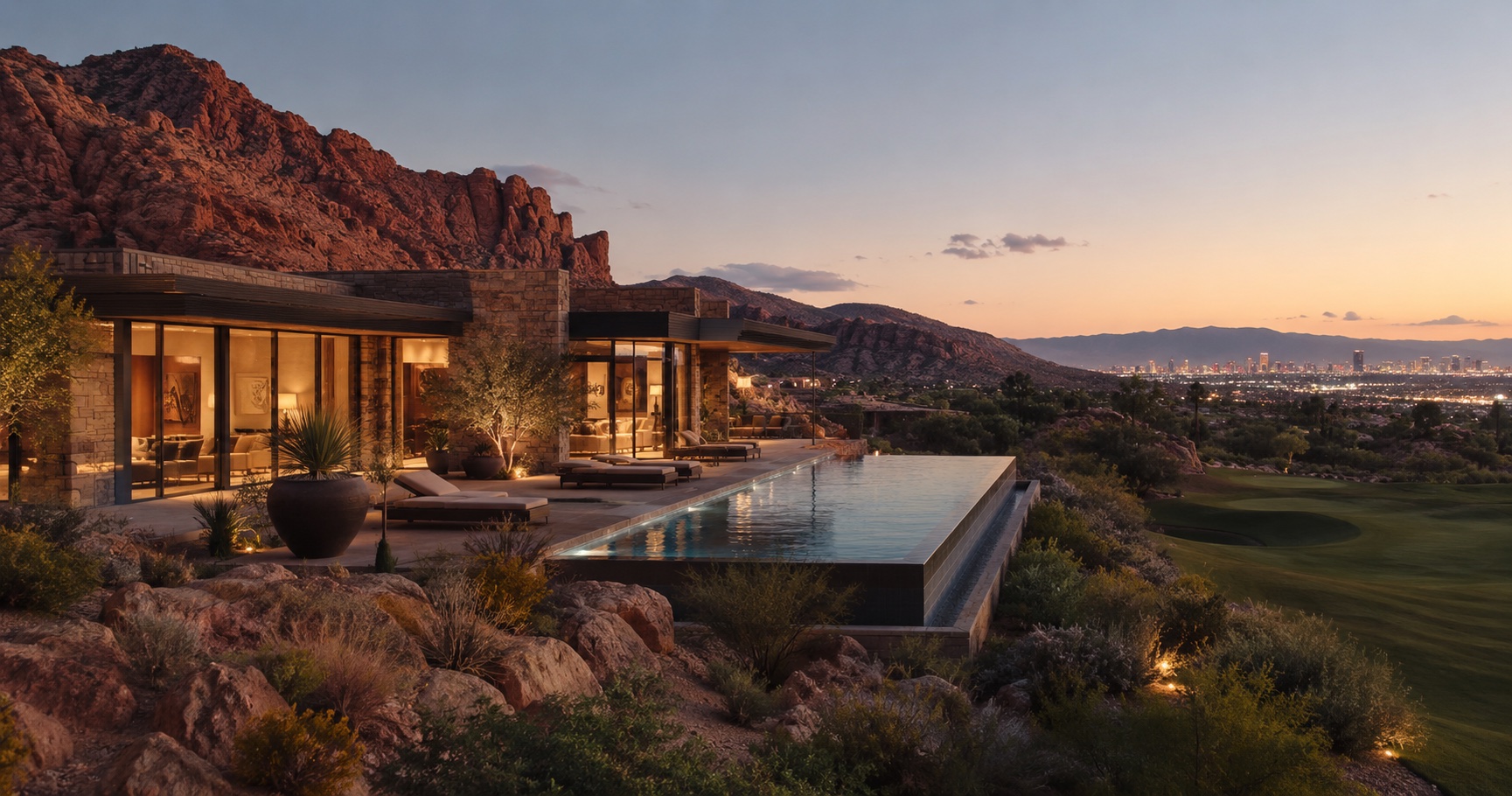 New-construction golf estate in Summerlin, Las Vegas, Nevada