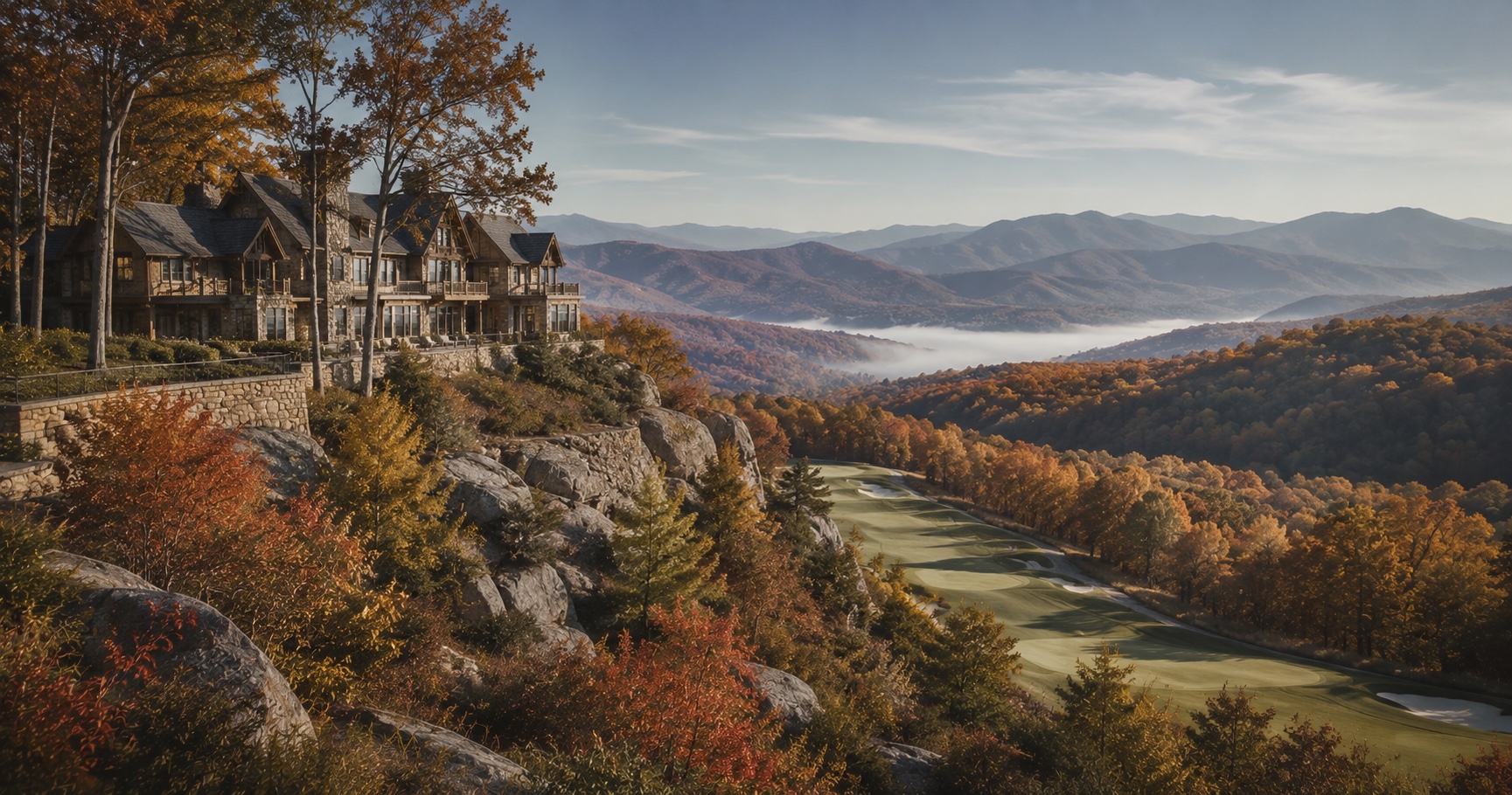 Mountain-modern estate at Mountaintop Golf & Lake Club, Cashiers, North Carolina