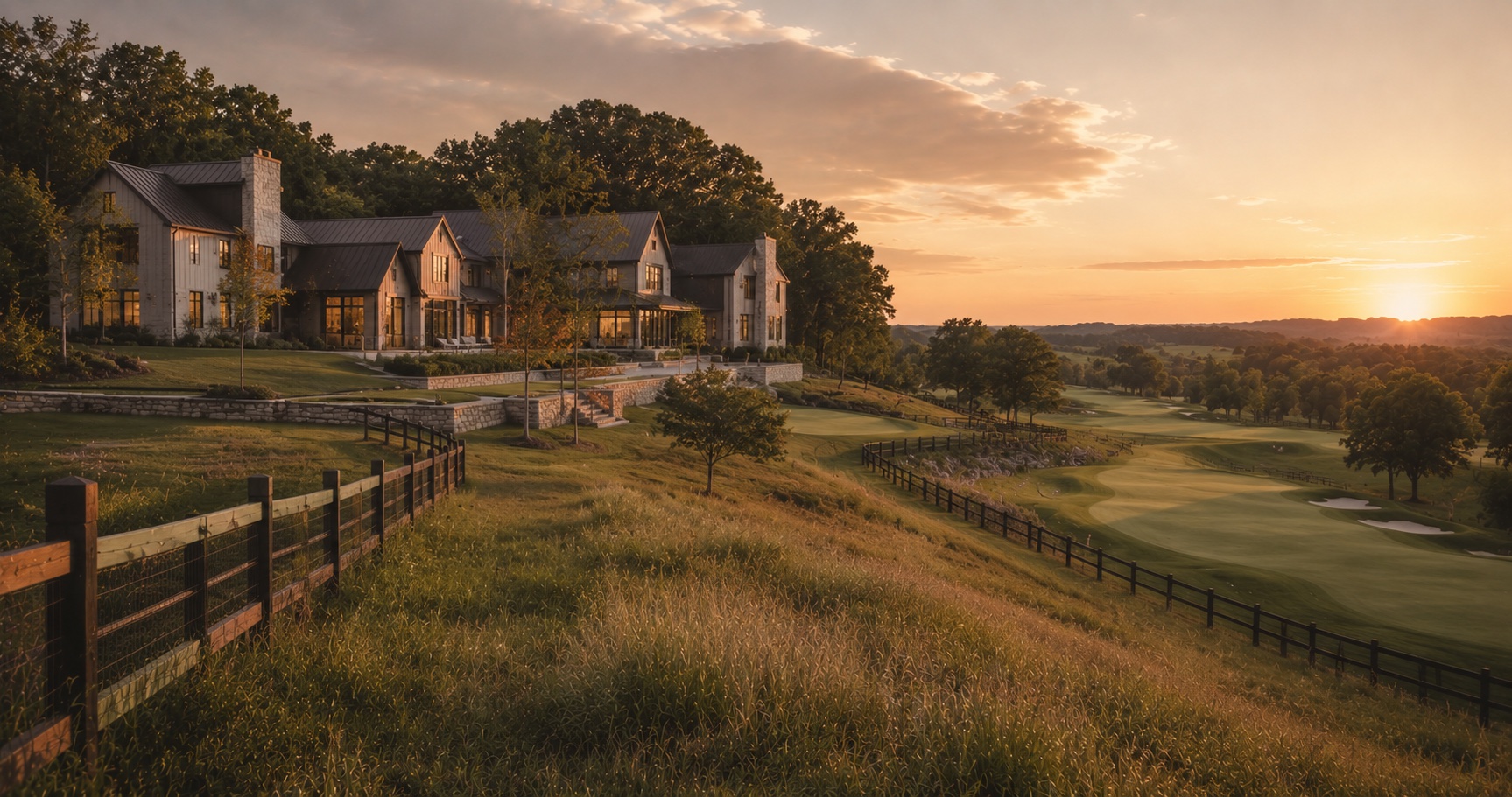 Custom golf course estate at Troubadour Golf & Field Club in College Grove, Tennessee